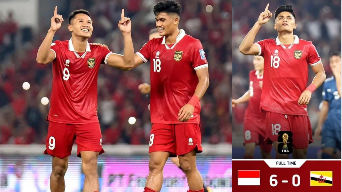 Indonesia Hajar Brunei 6-0 Menuju Piala Dunia 2026